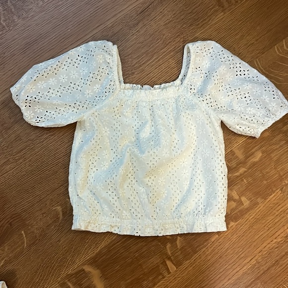 J. Crew girls white eyelet top and skirt size 10 - Picture 5 of 9